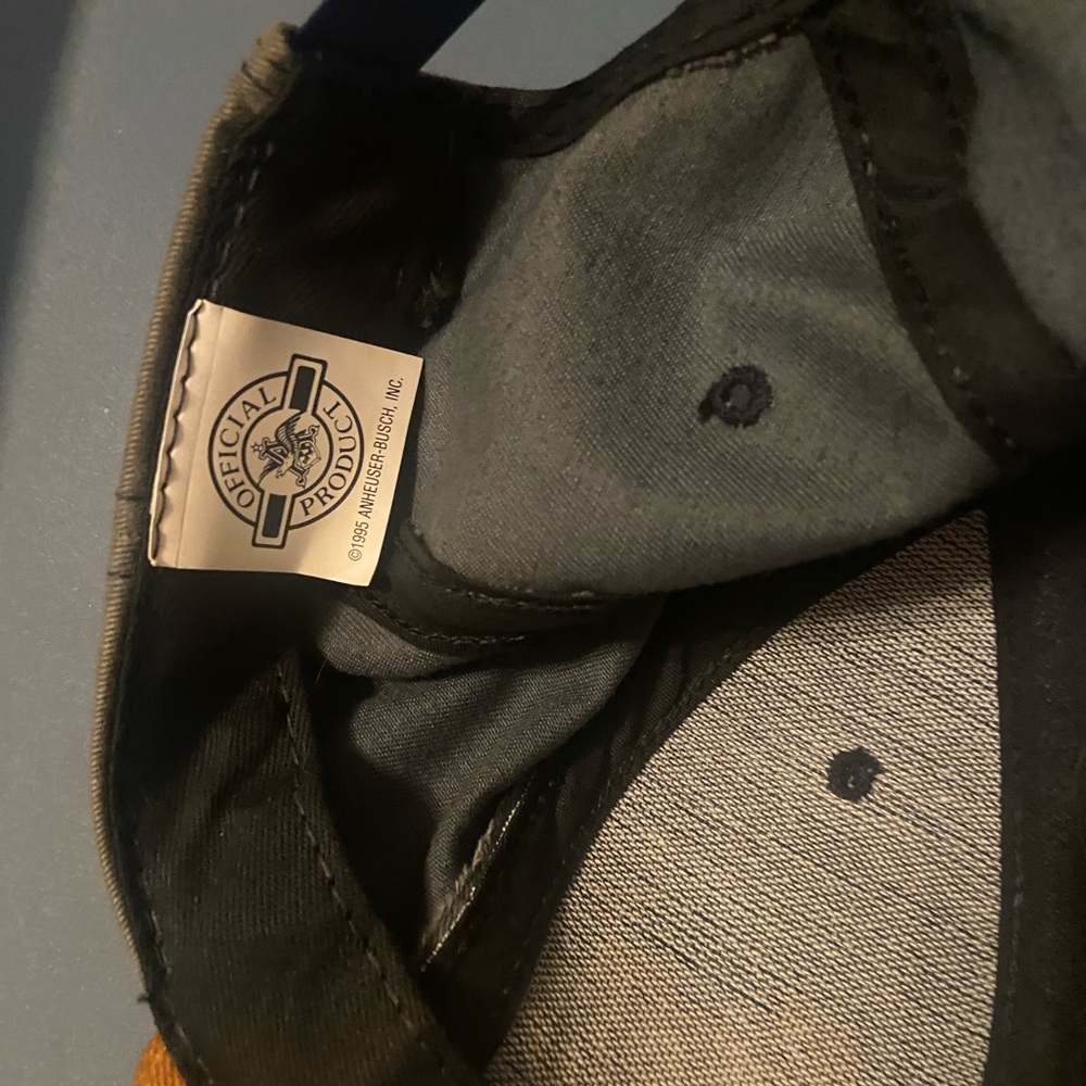 Budweiser Olive & Rust Two-Tone Script Baseball C… - image 5